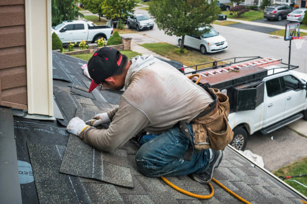 Professional Gutter Repair And Installation technician working in Woodville, MS